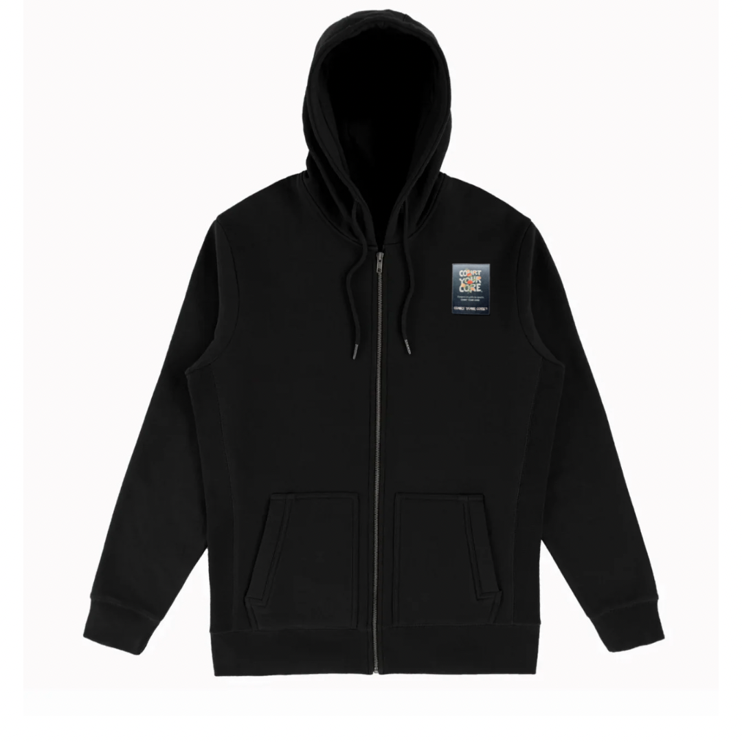 Court your core®️Empower girls in sports. Unisex Luxe Organic zip Hoodie