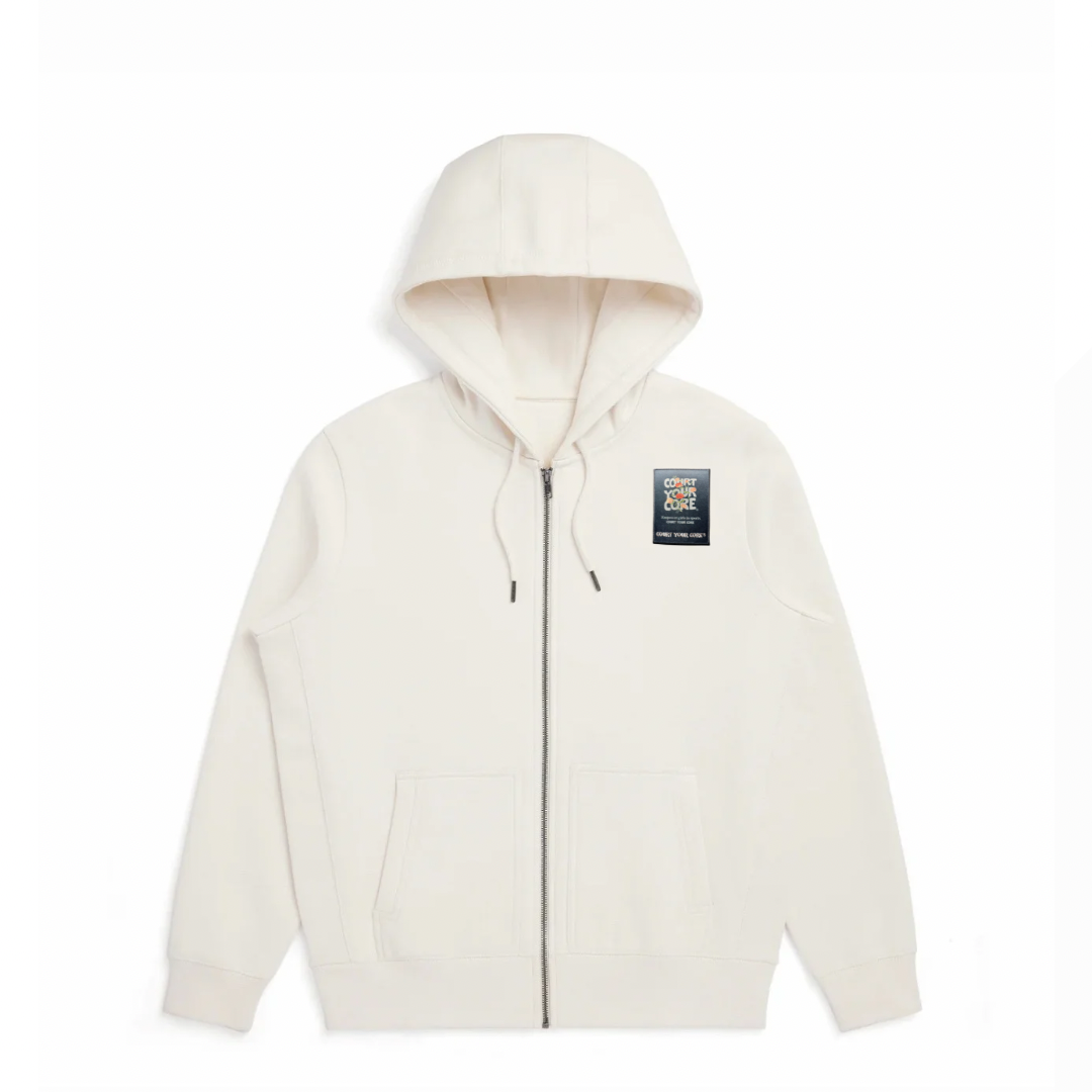 Court your core®️Empower girls in sports Unisex Luxe Organic zip up Hoodie