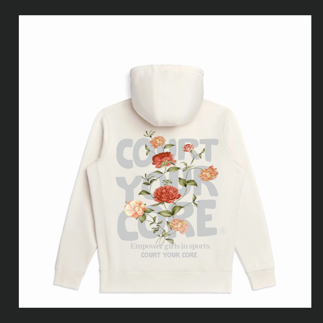 Court your core®️Empower girls in sports Unisex Luxe Organic zip up Hoodie
